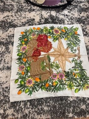 Authentic Hermes Passiflores Silk Scarf
